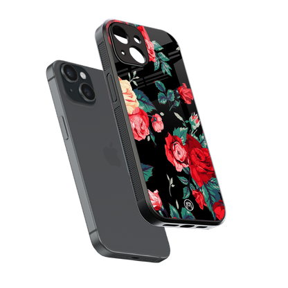 wildflower back phone cover | glass case for iphone 13 mini