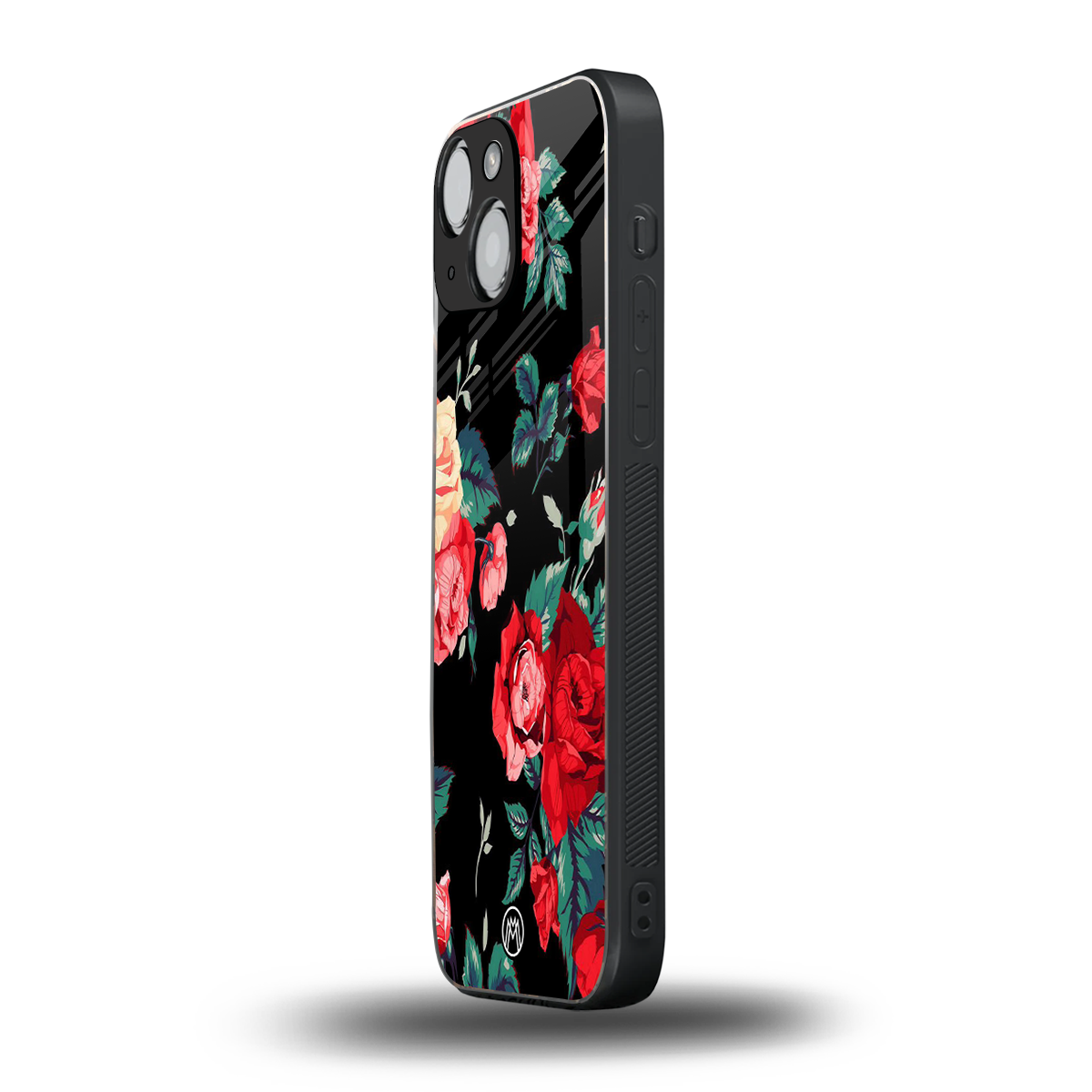 wildflower back phone cover | glass case for iphone 13 mini