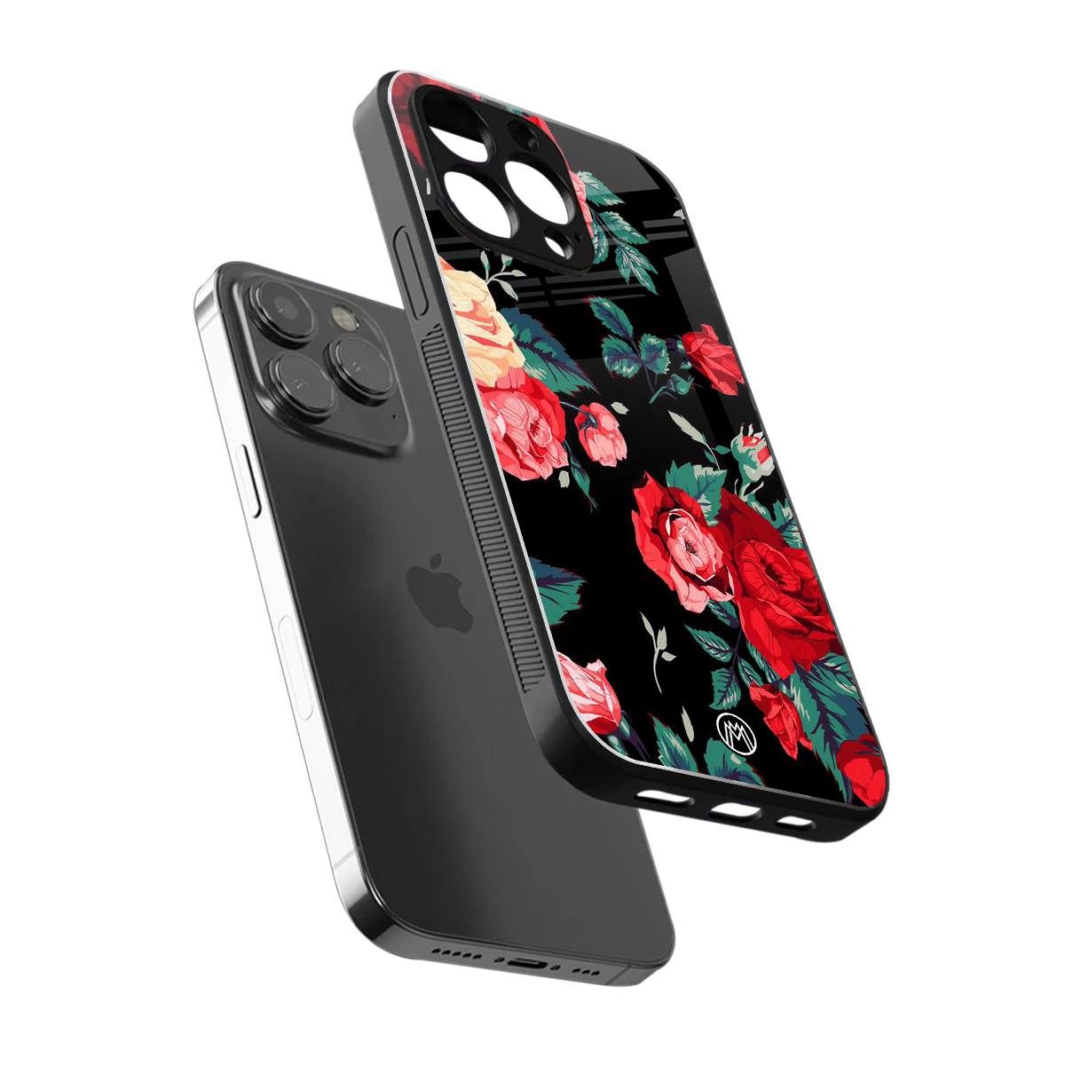 wildflower back phone cover | glass case for iphone 13 pro max