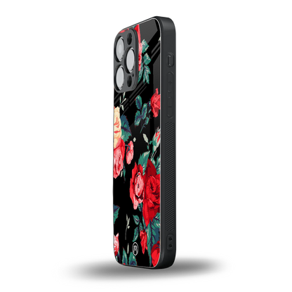 wildflower back phone cover | glass case for iphone 13 pro max