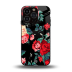 wildflower back phone cover | glass case for iphone 13 pro