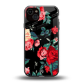 wildflower back phone cover | glass case for iphone 15 plus