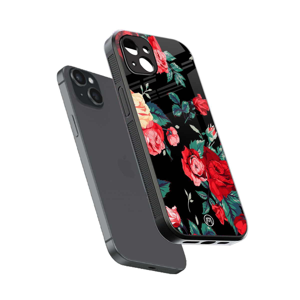 wildflower back phone cover | glass case for iphone 14 plus