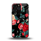 wildflower back phone cover | glass case for iphone 14 pro max