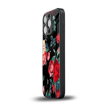 wildflower back phone cover | glass case for iphone 15 pro