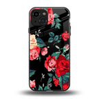 wildflower back phone cover | glass case for iphone 15