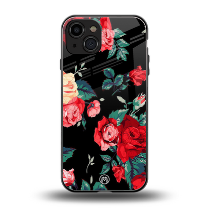 wildflower back phone cover | glass case for iphone 15