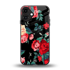wildflower back phone cover | glass case for iphone 16 plus