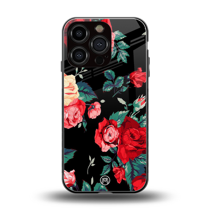 wildflower back phone cover | glass case for iphone 16 pro