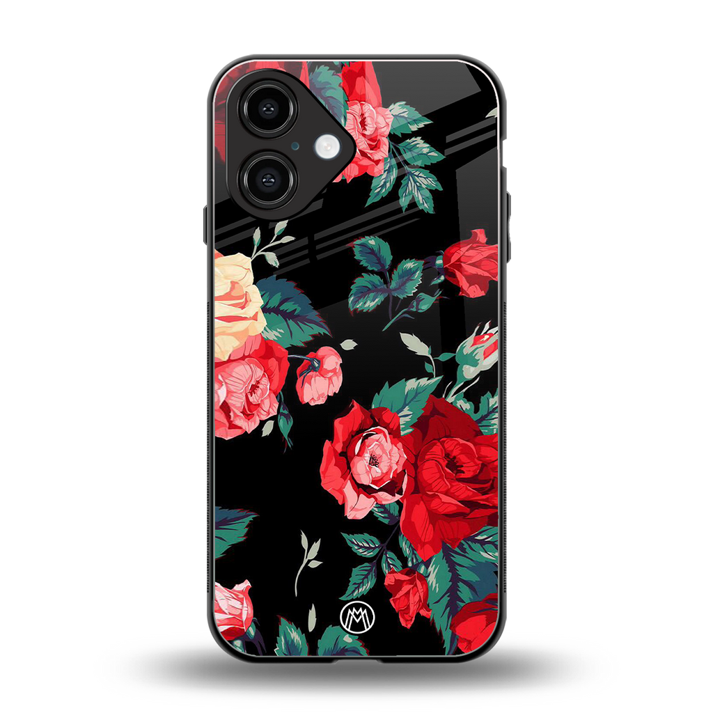 wildflower back phone cover | glass case for iphone 16