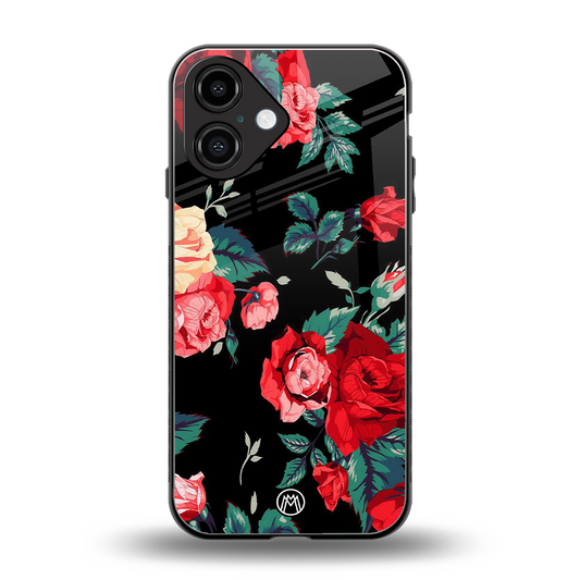 wildflower back phone cover | glass case for iphone 16