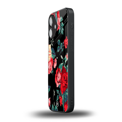 wildflower back phone cover | glass case for iphone 16