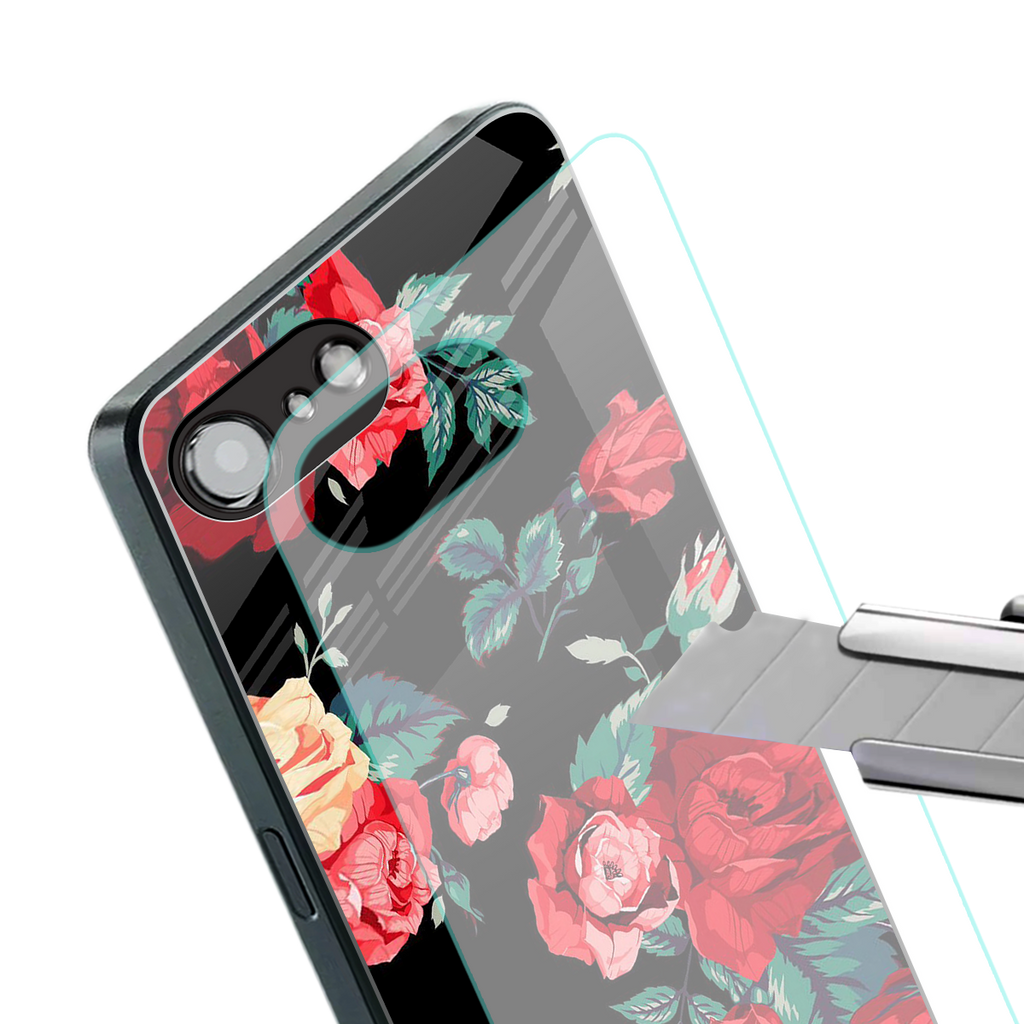 wildflower back phone cover | glass case for iphone 16e