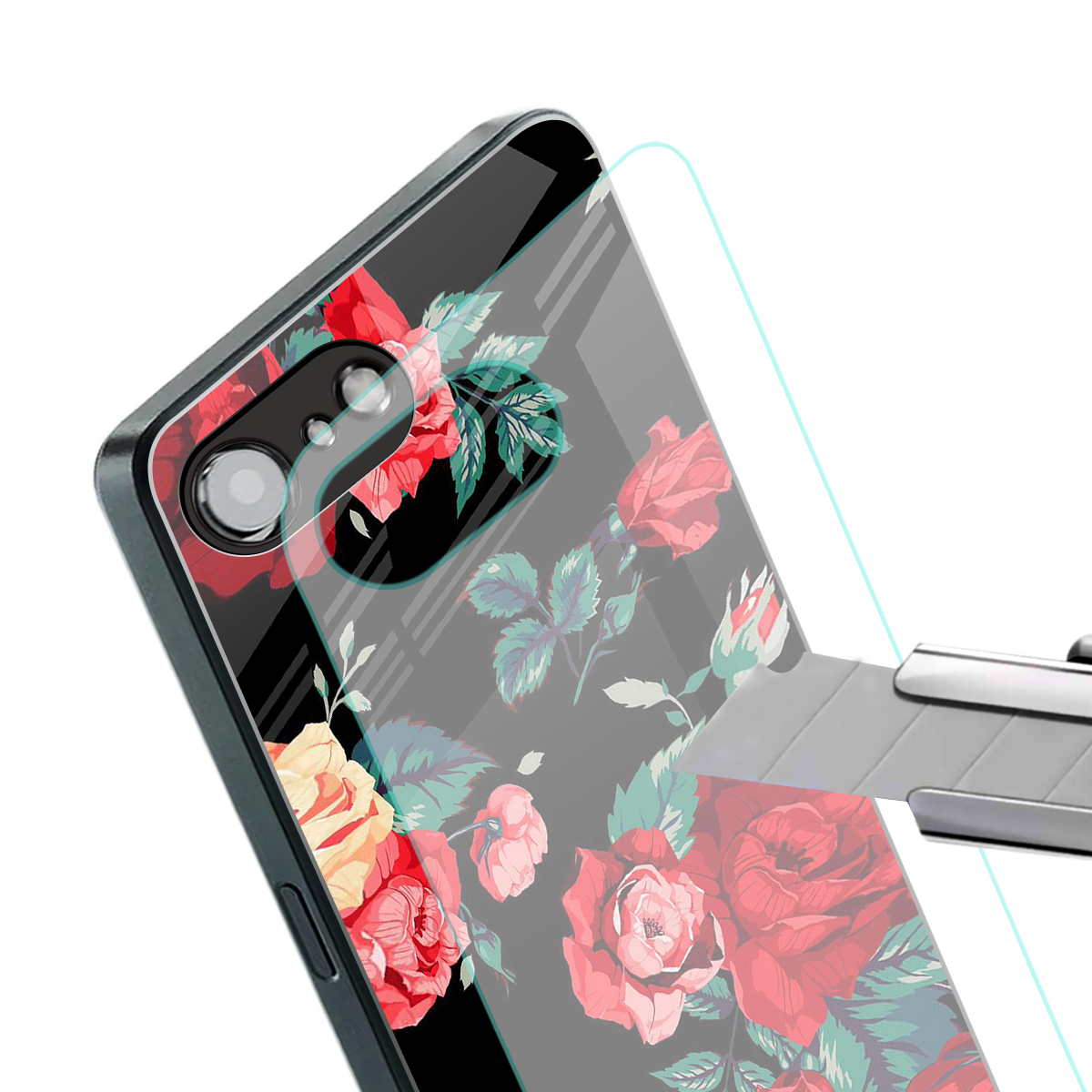 wildflower back phone cover | glass case for iphone 16e