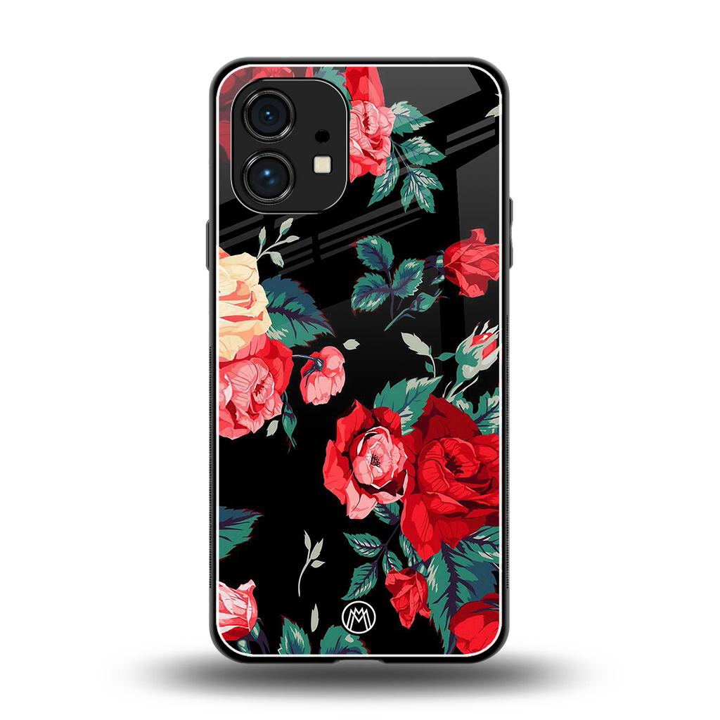 wildflower back phone cover | glass case for nothing phone 1