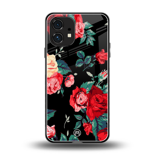 wildflower back phone cover | glass case for nothing phone 1