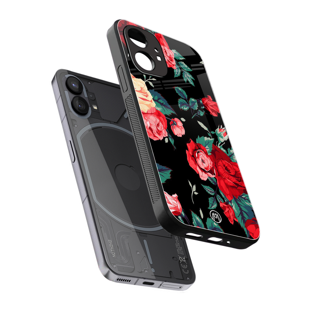 wildflower back phone cover | glass case for nothing phone 1
