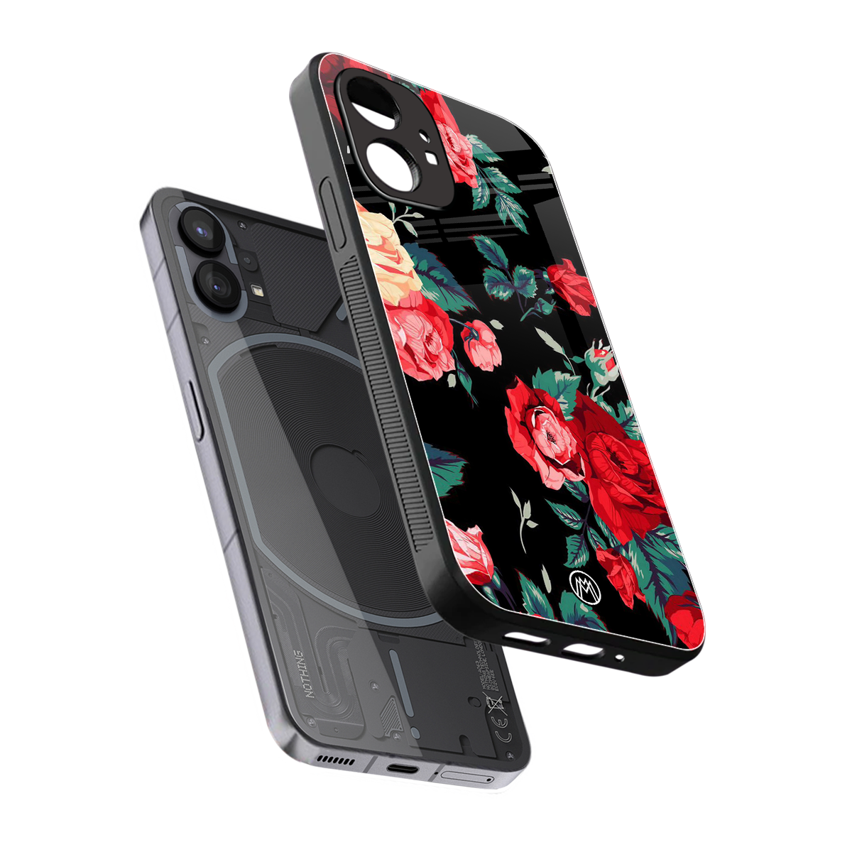 wildflower back phone cover | glass case for nothing phone 1