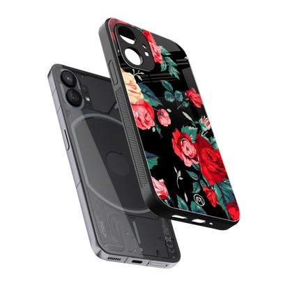 wildflower back phone cover | glass case for nothing phone 1