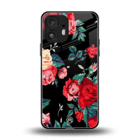 wildflower back phone cover | glass case for nothing phone 2