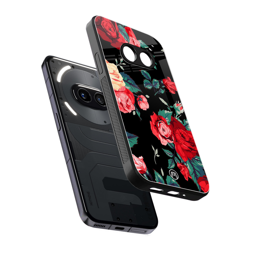 wildflower back phone cover | glass case for nothing phone 2a