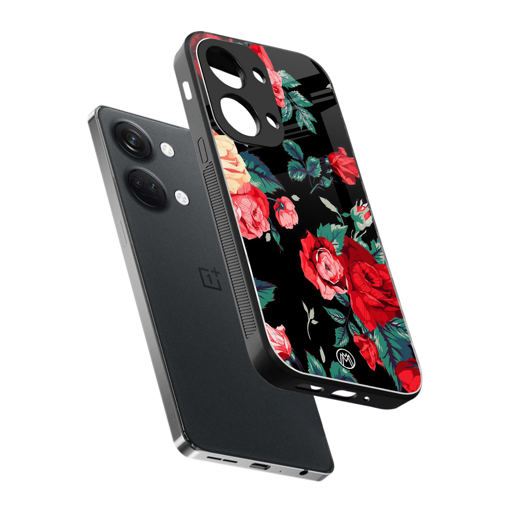 wildflower back phone cover | glass case for oneplus nord 3