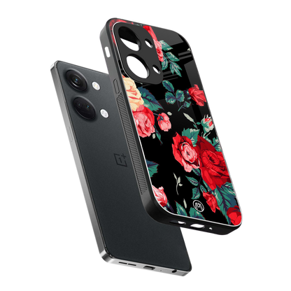 wildflower back phone cover | glass case for oneplus nord 3