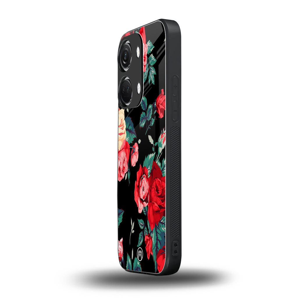 wildflower back phone cover | glass case for oneplus nord 3