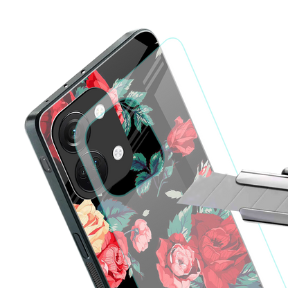 wildflower back phone cover | glass case for oneplus nord 3