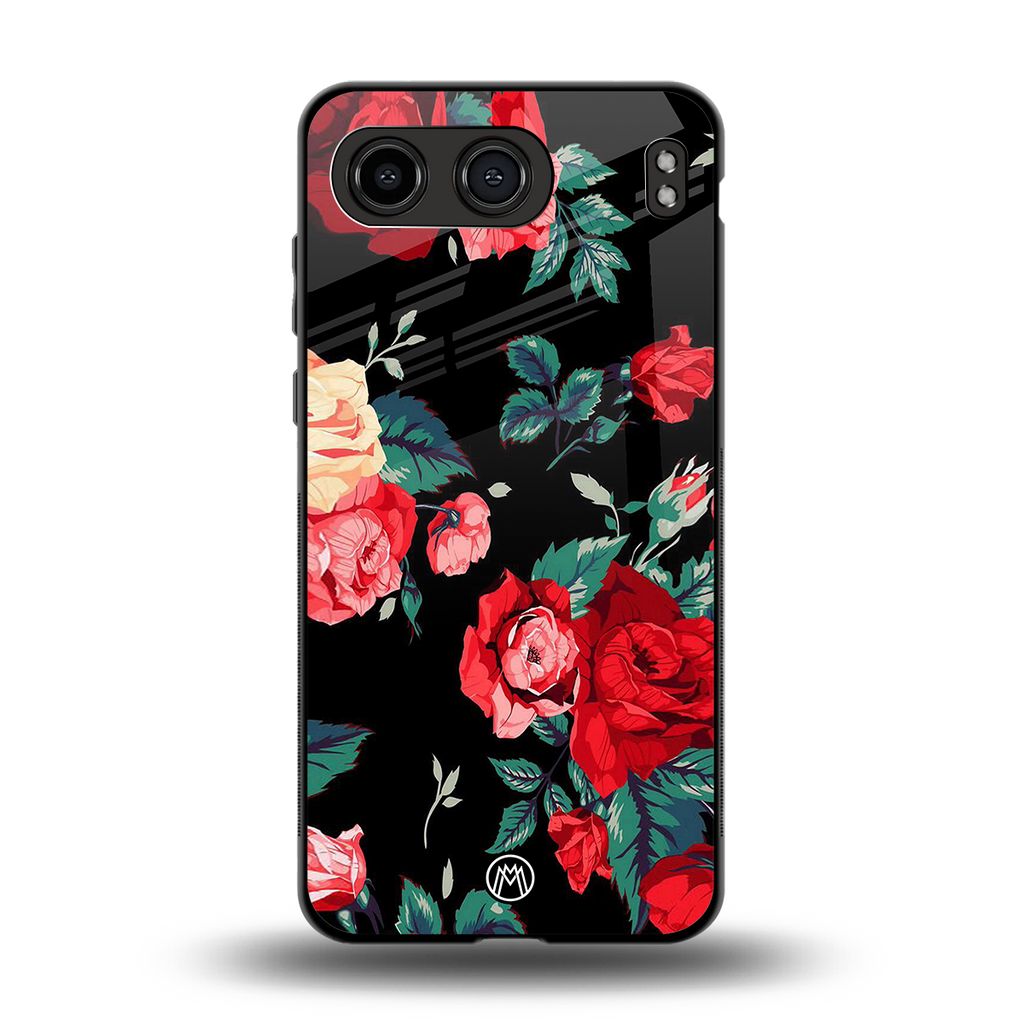 wildflower back phone cover | glass case for oneplus nord 4