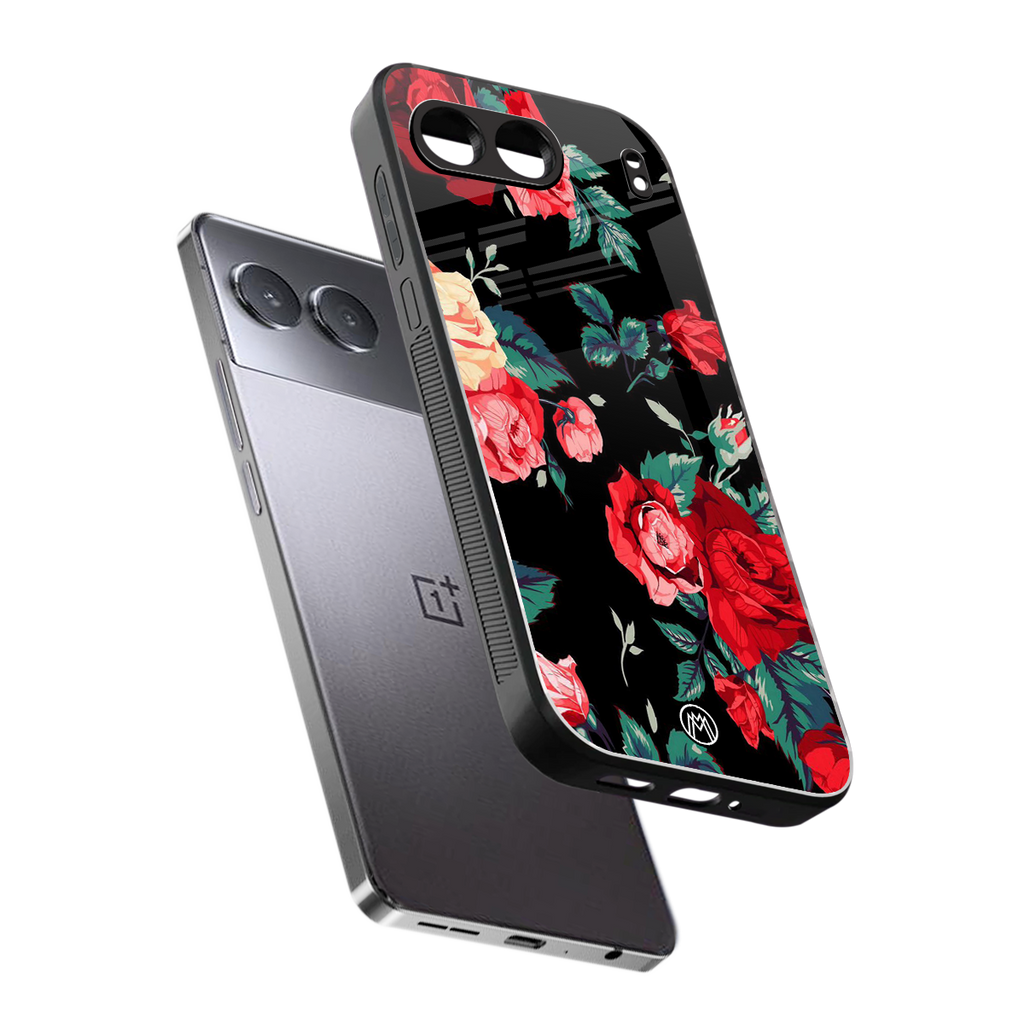 wildflower back phone cover | glass case for oneplus nord 4