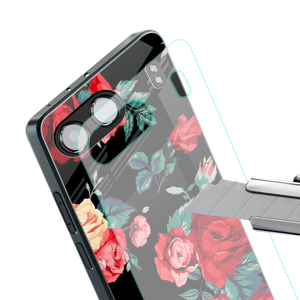 wildflower back phone cover | glass case for oneplus nord 4