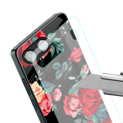 wildflower back phone cover | glass case for oneplus nord 4