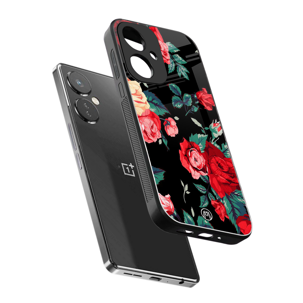 wildflower back phone cover | glass case for oneplus nord ce 3