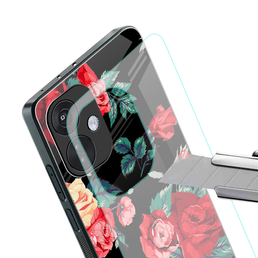 wildflower back phone cover | glass case for oneplus nord ce 3