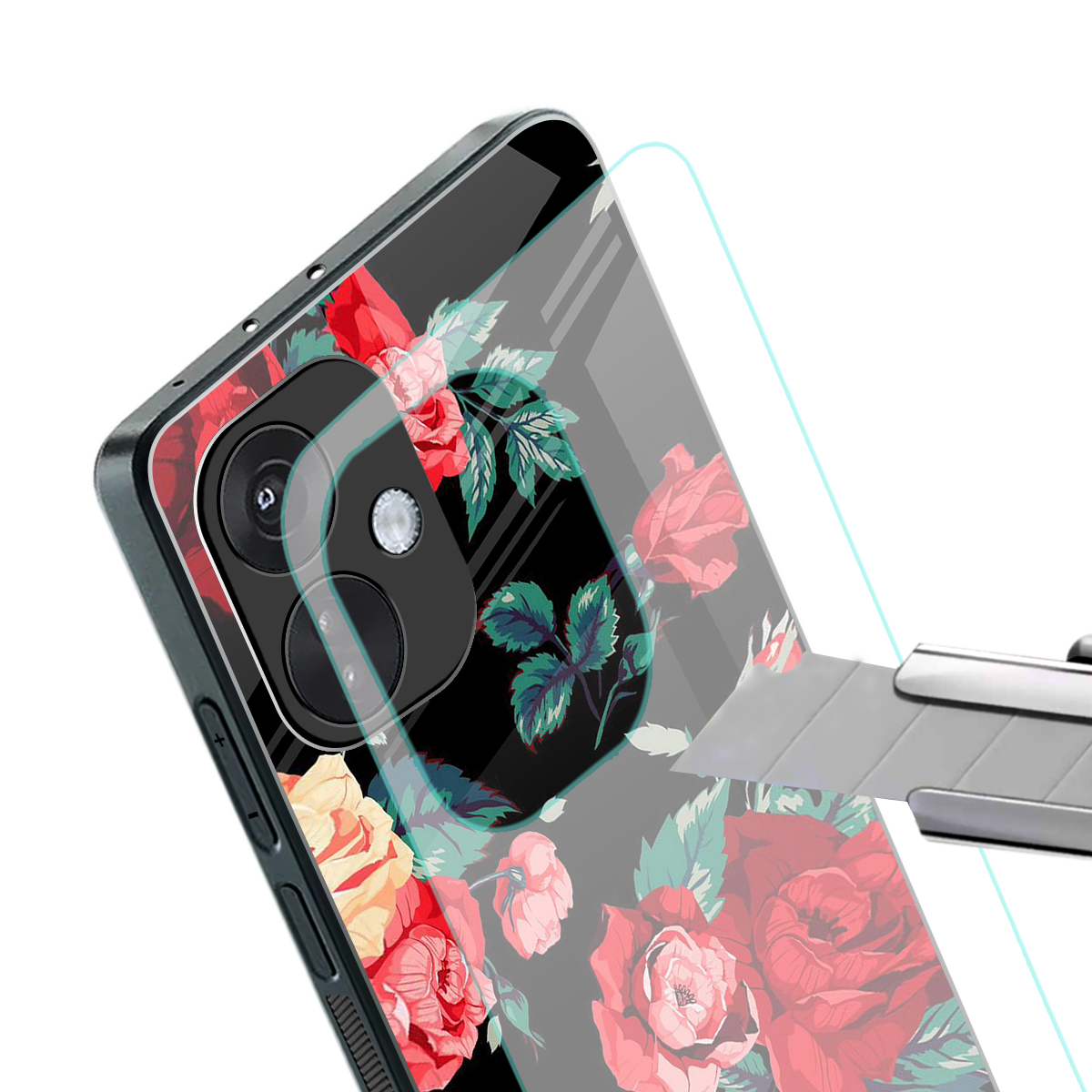 wildflower back phone cover | glass case for oneplus nord ce 3