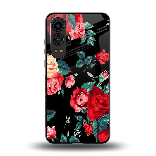 wildflower back phone cover | glass case for oneplus nord ce 4 lite