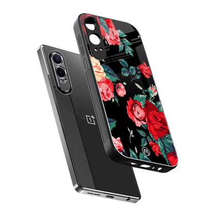 wildflower back phone cover | glass case for oneplus nord ce 4 lite