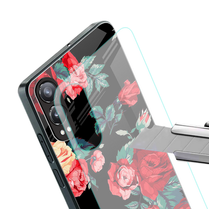 wildflower back phone cover | glass case for oneplus nord ce 4 lite