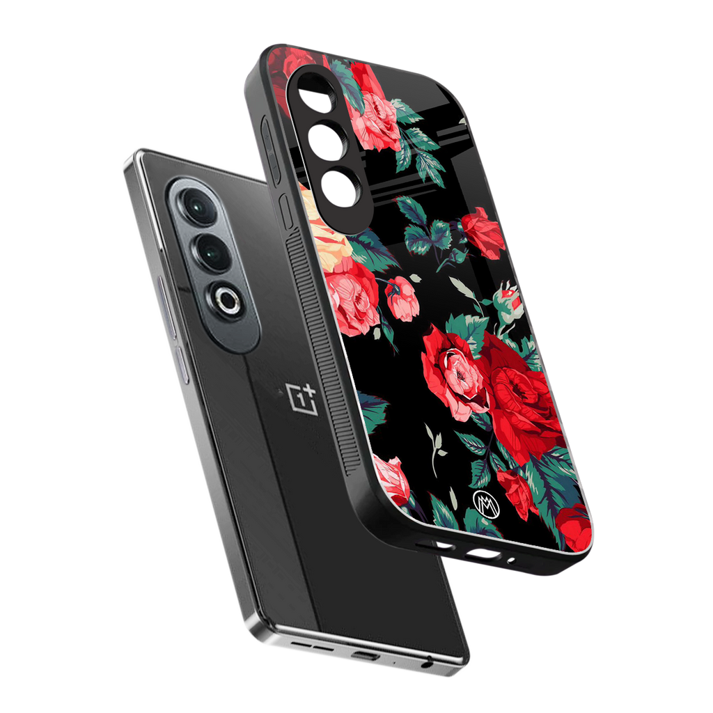 wildflower back phone cover | glass case for oneplus nord ce 4