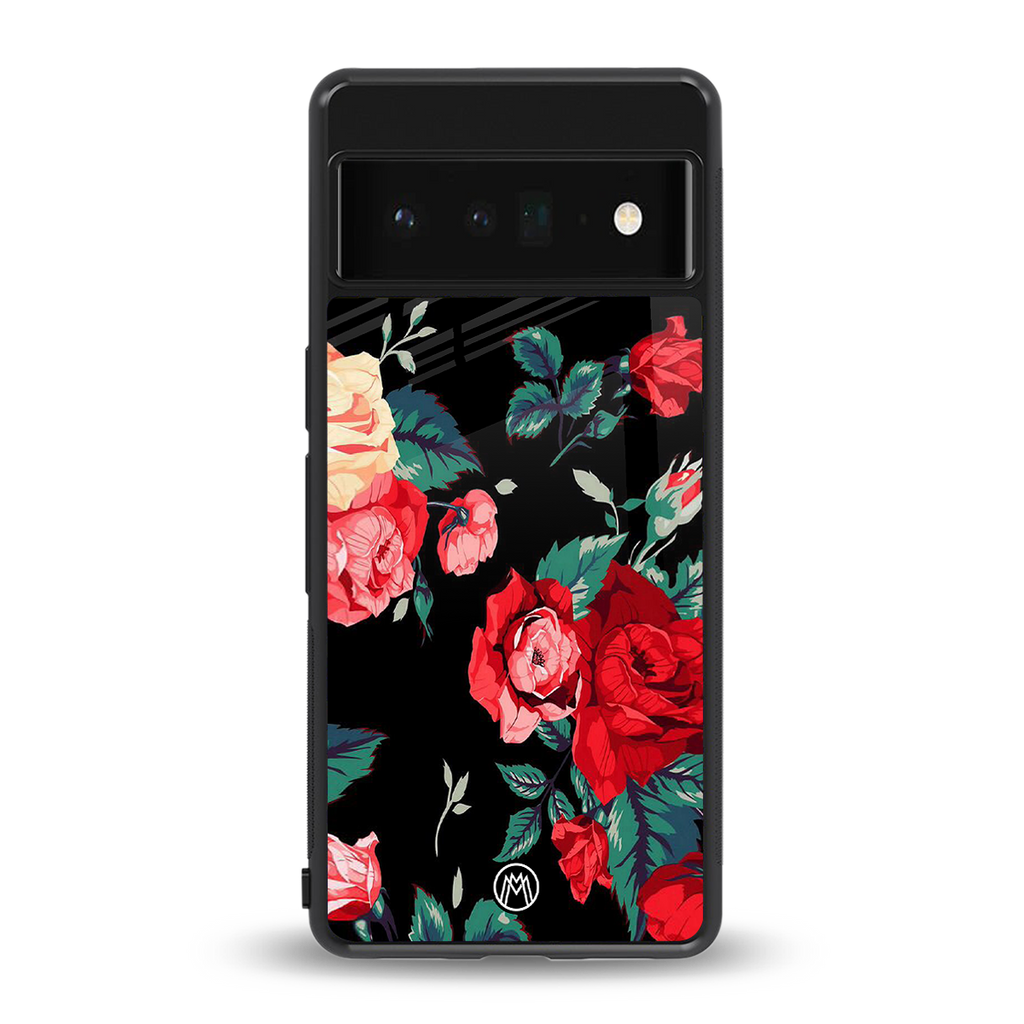 wildflower back phone cover | glass case for google pixel 6 pro