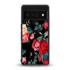 wildflower back phone cover | glass case for google pixel 6 pro