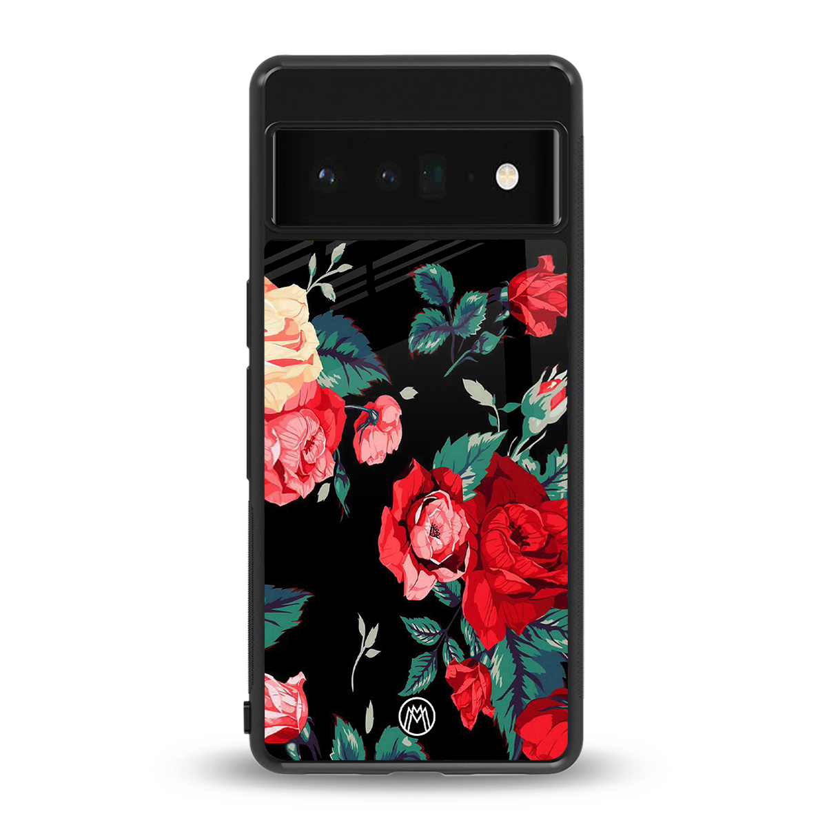 wildflower back phone cover | glass case for google pixel 6 pro