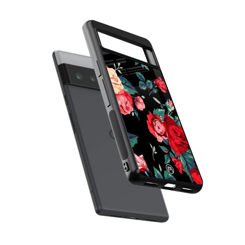 wildflower back phone cover | glass case for google pixel 6 pro