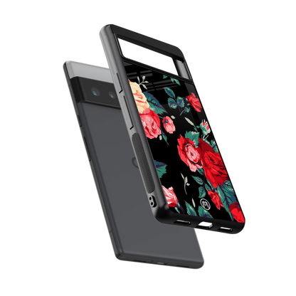 wildflower back phone cover | glass case for google pixel 6 pro