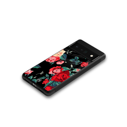 wildflower back phone cover | glass case for google pixel 6 pro
