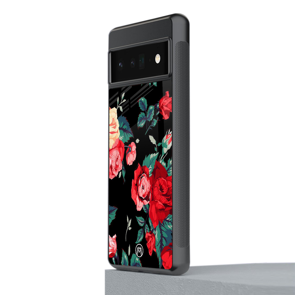 wildflower back phone cover | glass case for google pixel 6 pro