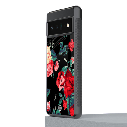 wildflower back phone cover | glass case for google pixel 6 pro