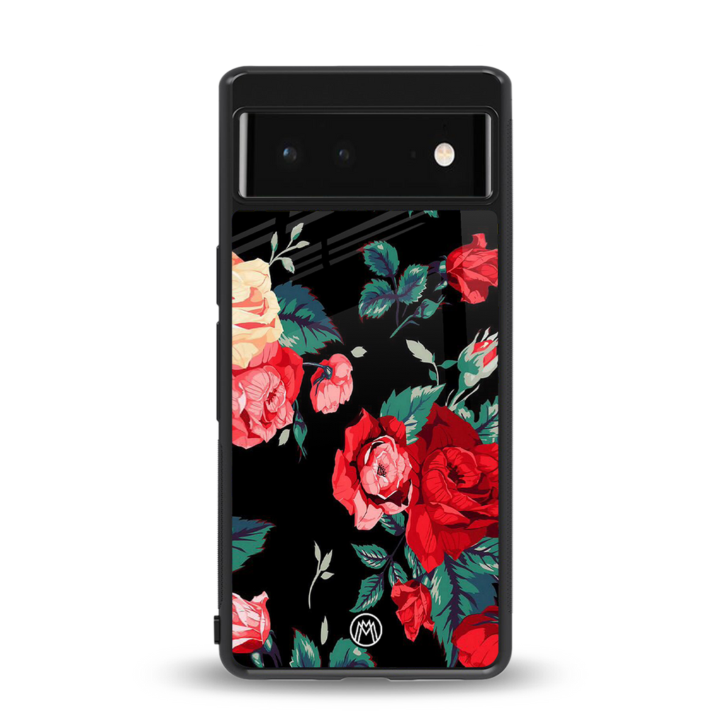 wildflower back phone cover | glass case for google pixel 6