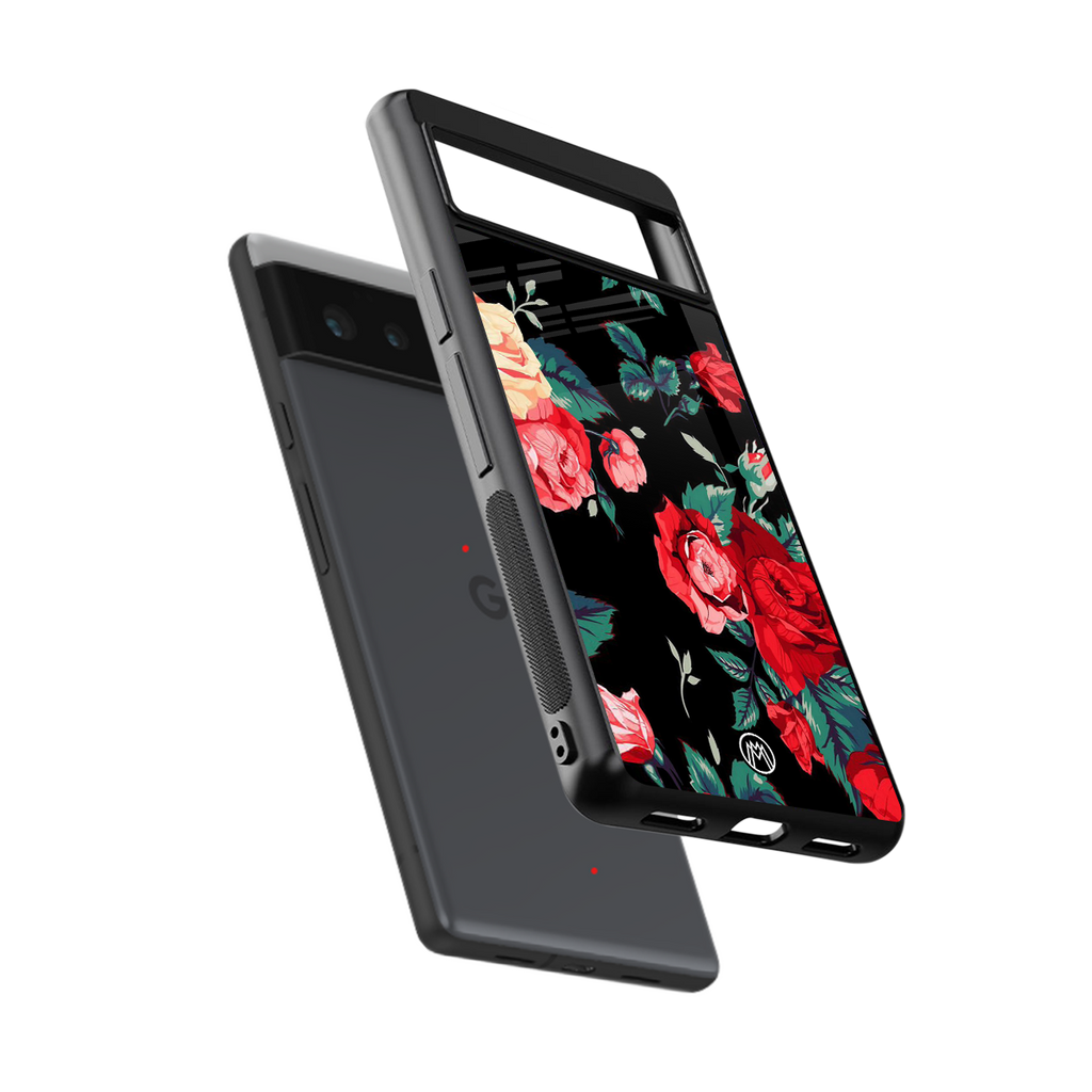 wildflower back phone cover | glass case for google pixel 6